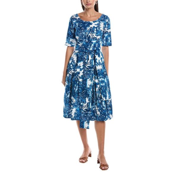 Samantha Sung WomensRose Midi Dress, White